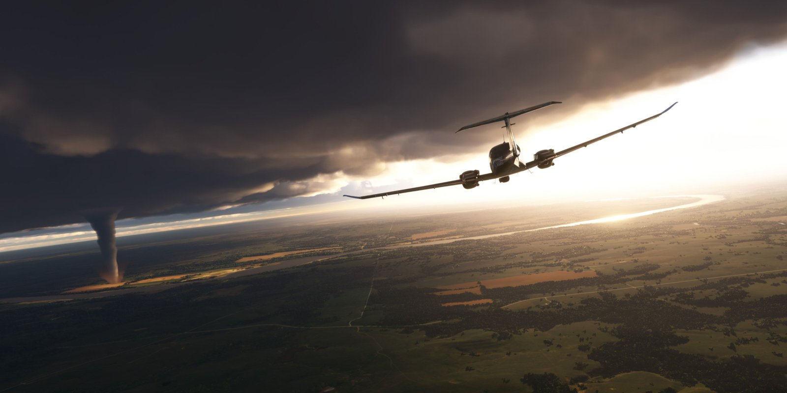 Amazon Prime Big Deal Days 2024 Video Game Deals 26 plane flying through the sky in microsoft flight simulator 2024