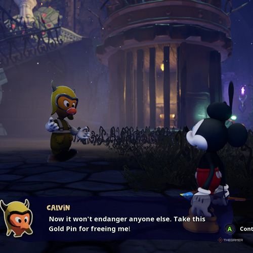 Every Pin And Where To Find Them In Epic Mickey: Rebrushed 4 Mickey finds Gold Pin no 1 in Disney Epic Mickey - Rebrushed
