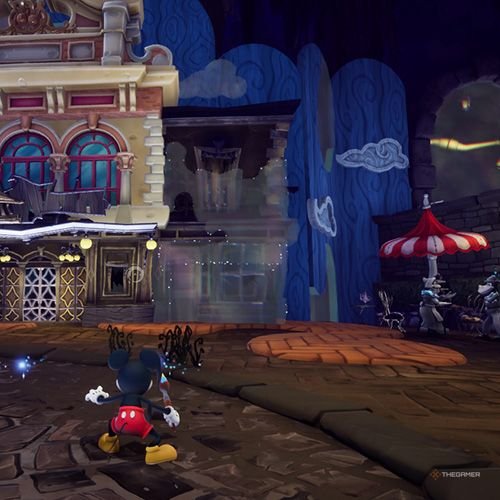 Every Pin And Where To Find Them In Epic Mickey: Rebrushed 32 Mickey is searching Bronze Pin no 6 in Disney Epic Mickey - Rebrushed