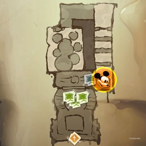 Every Pin And Where To Find Them In Epic Mickey: Rebrushed 55 An orange circle shows the location of Special Pin no 7 on map in Disney Epic Mickey - Rebrushed