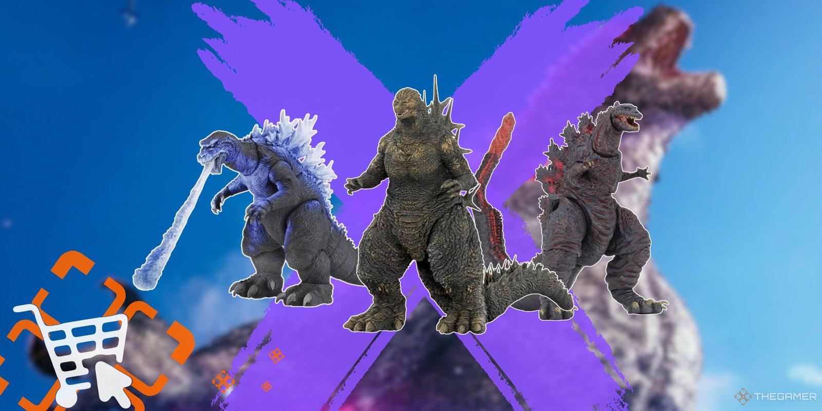 How To Watch Godzilla Movies In Order 9 Collage image featuring three different Godzilla toys