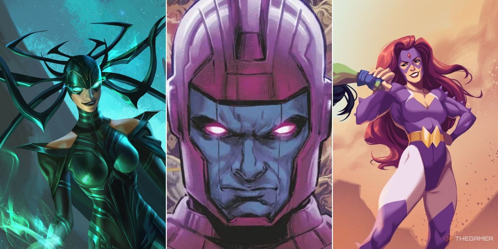 The Most Powerful Mutants In X-Men 9 Collague showing Hela, Kang and Titania from Marvel Comics