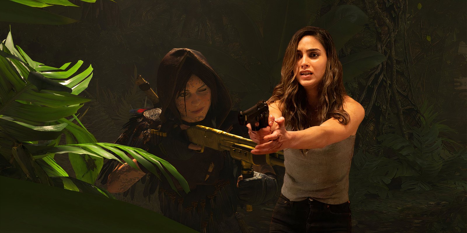 Fallout Shows How Successful The Tomb Raider Show Can Be 2 Melissa Barrera holding a gun in a screenshot from Shadow of the Tomb Raider