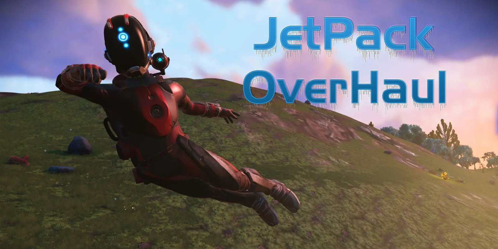 The Best Mods For No Man's Sky 2 Flying over the planet with a jetpack in No Man's Sky.
