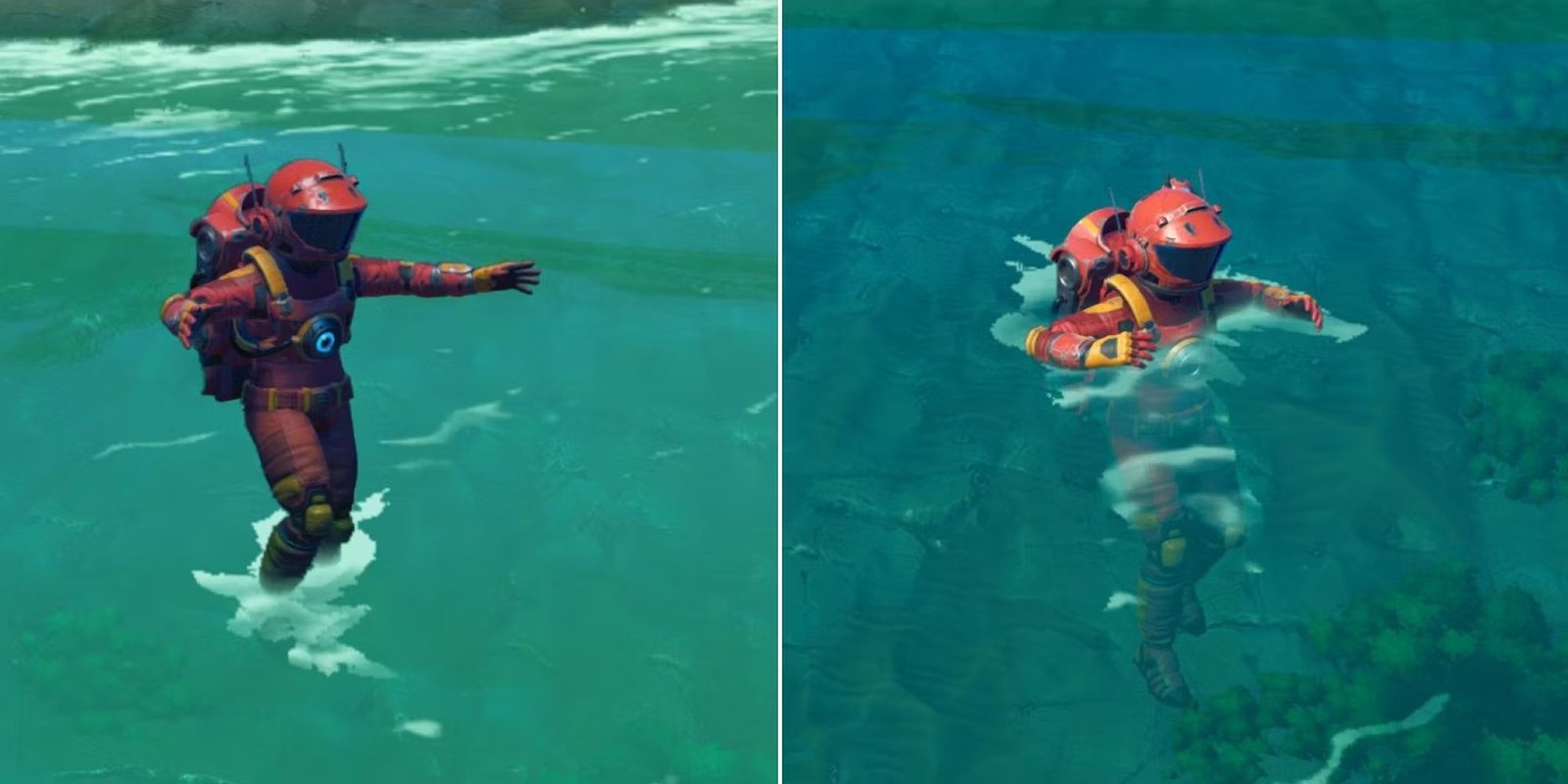The Best Mods For No Man's Sky 14 No Man's Sky Mod Fine LOD Astronauts Swimming.