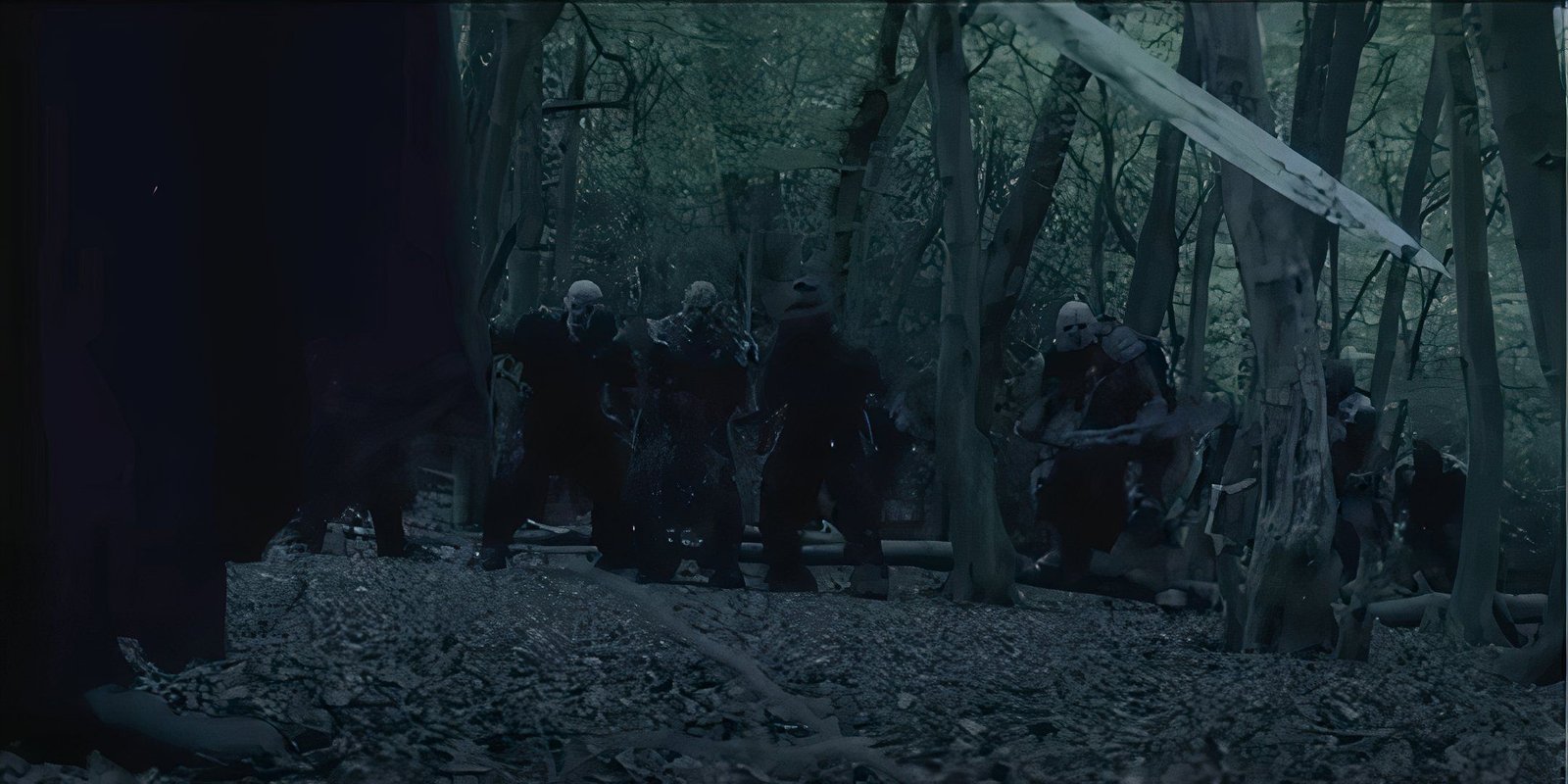 aragorn faces off against a group of orcs in lord of the rings the hunt for gollum fan film