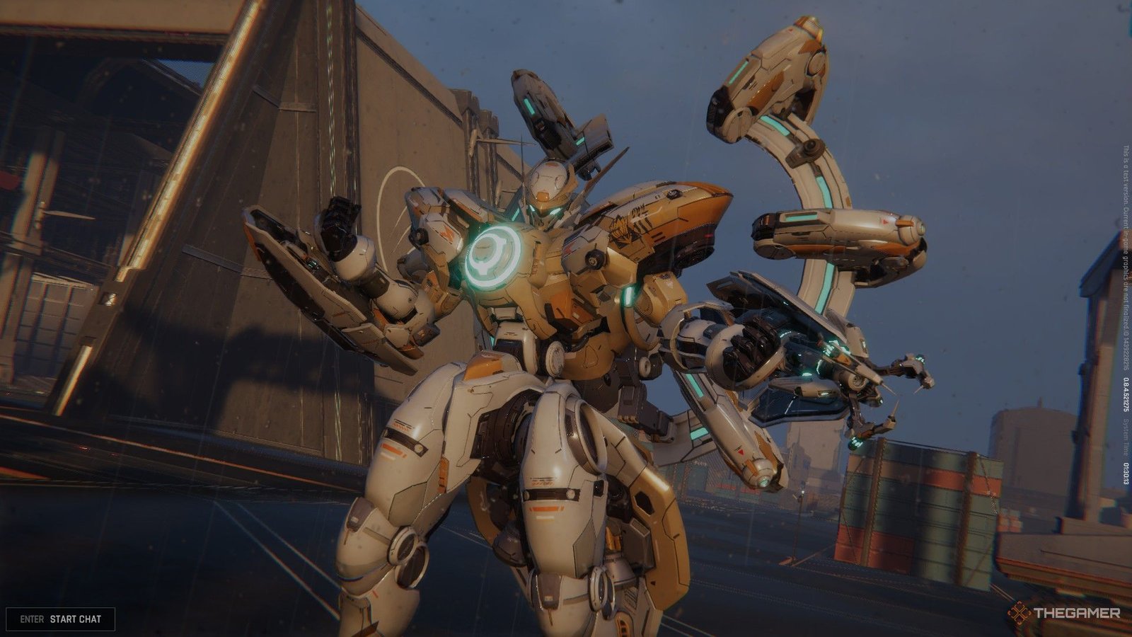 Messy And Chaotic Mech Fun 2 A close shot of a support mech in Mecha Break.