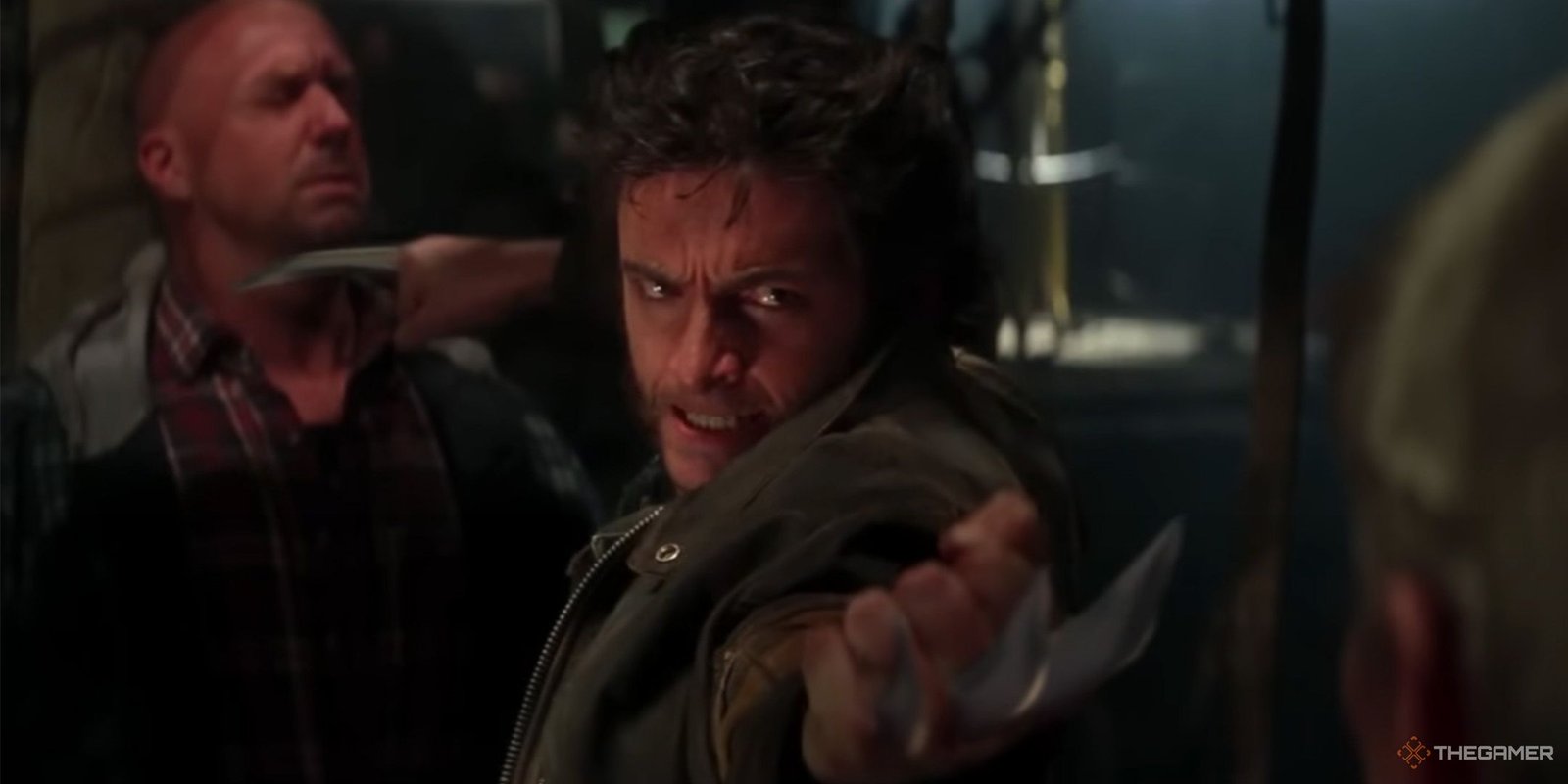 Wolverine flexing his claws in X-Men