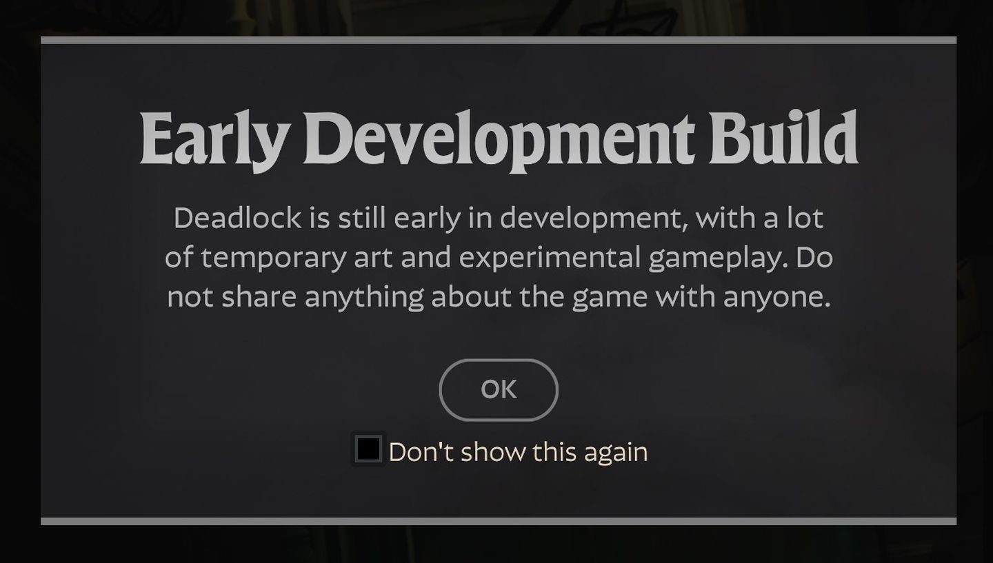deadlock do not share pop up