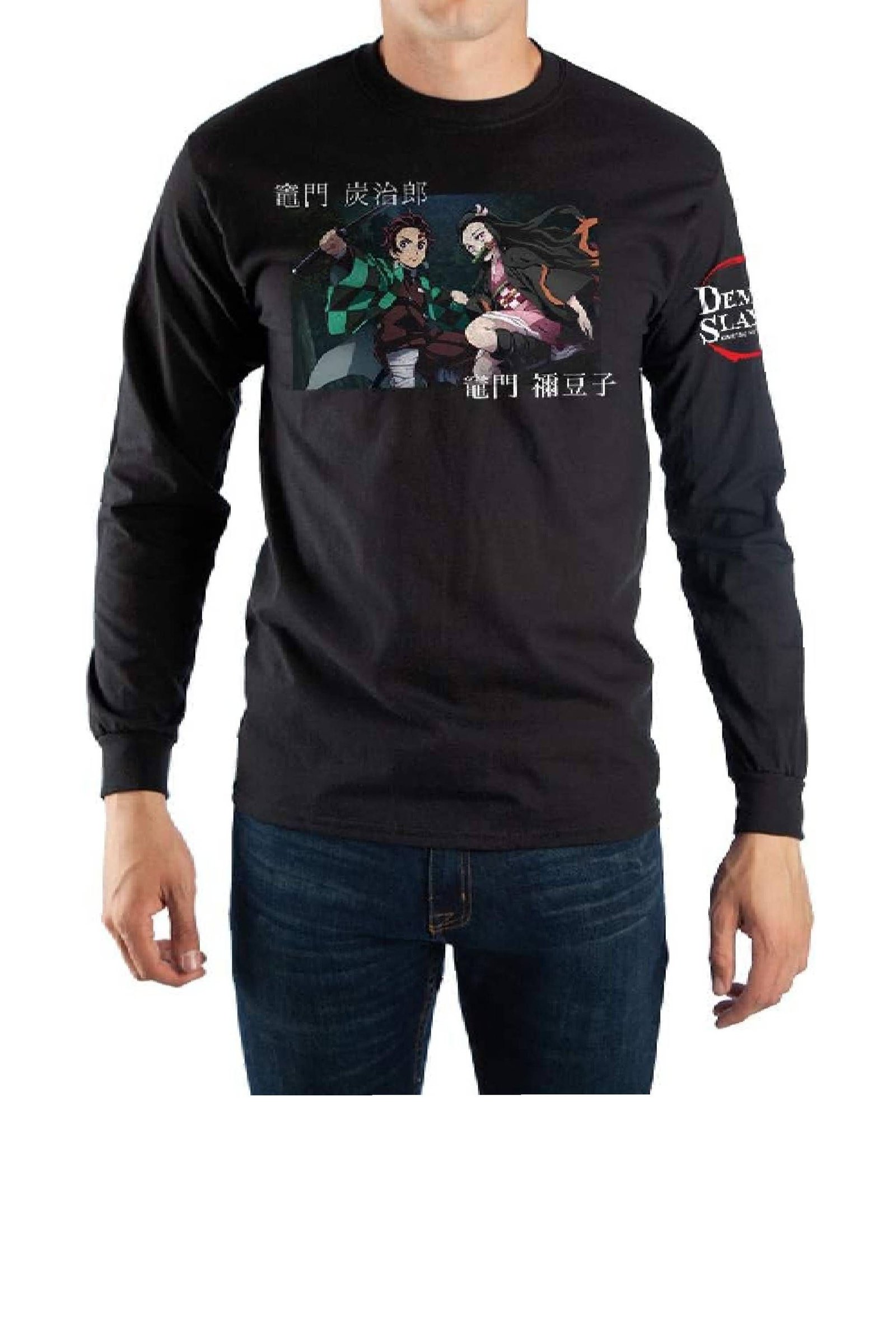 Must-Buy Demon Slayer T-Shirts In 2024 4 Demon Slayer Anime Cartoon Black Long Sleeve Shirt