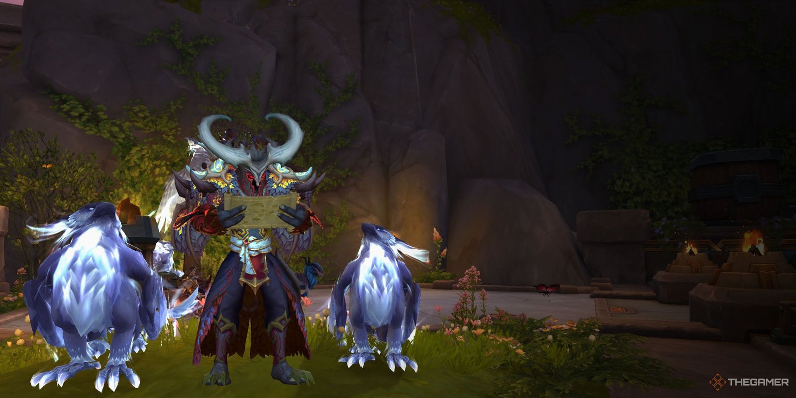 The Best Add Ons For World Of Warcraft: The War Within 13 A player analyzing his map while next to two Alunira mounts in World of Warcraft: The War Within.