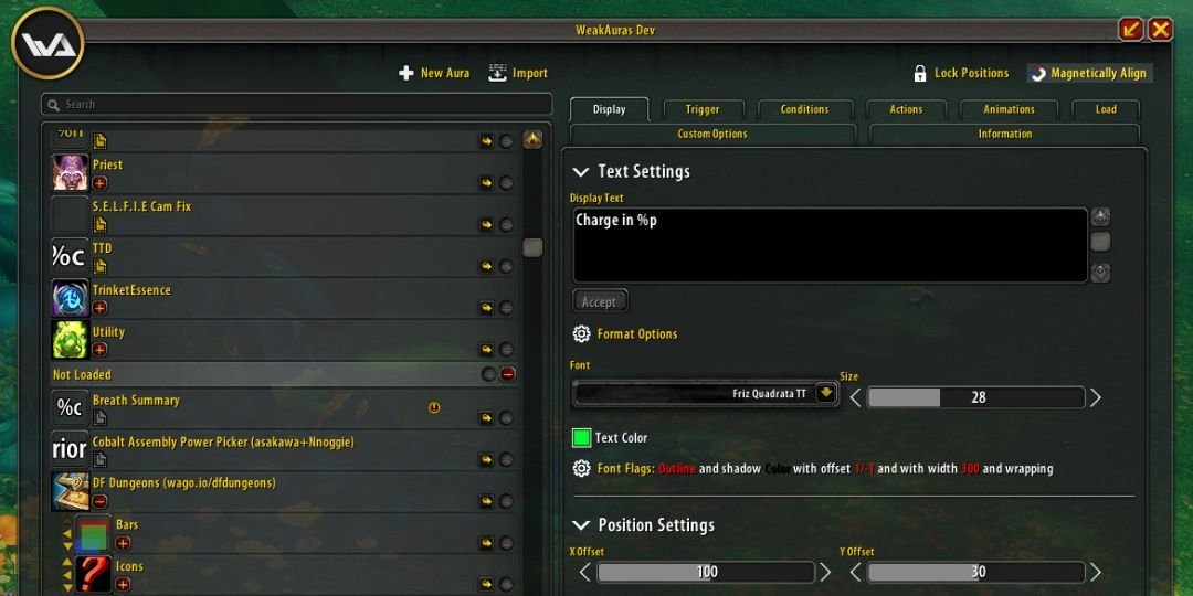 The Best Add Ons For World Of Warcraft: The War Within 14 The Dev Screen of Weak Auras, an Addon for World of Warcraft