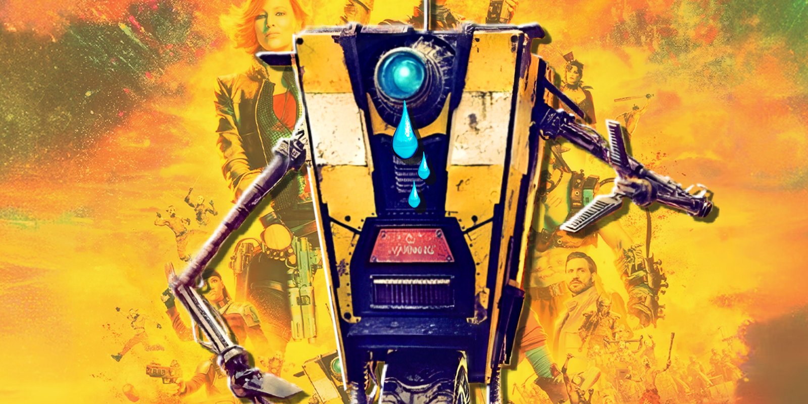 Modern Warfare 2 Remastered's Multiplayer Mod Has Been Shut Down 1 Claptrap crying with the cast of the Borderlands movie in the background