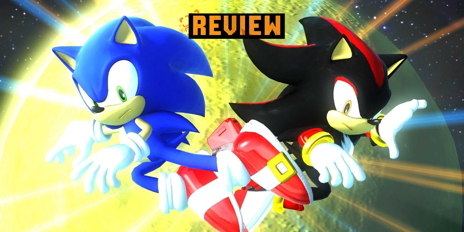 Sonic '06 Remake Is Being Considered By Sonic Team 1 Sonic and Shadow posing back to back in the air with the moon in the background