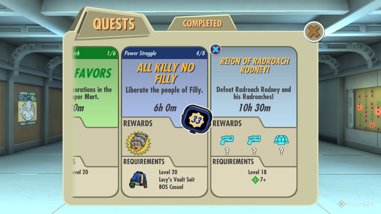 Tips And Tricks For Fallout Shelter 9 Fallout Shelter All Killy No Filly quest info