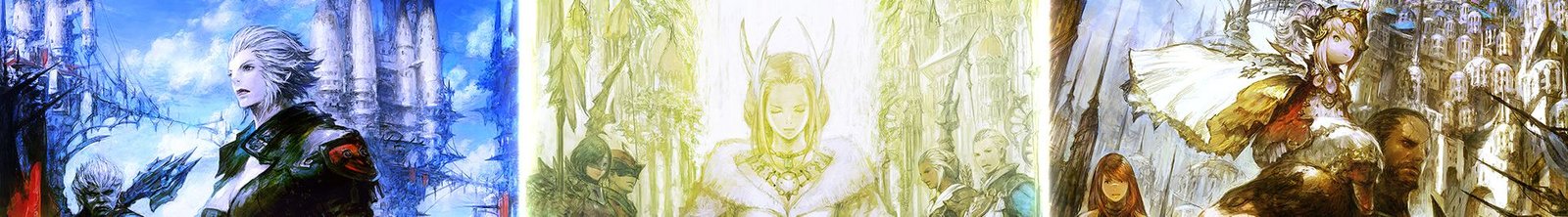 Final Fantasy 14 A Realm Reborn key artwork strip of the three main nations