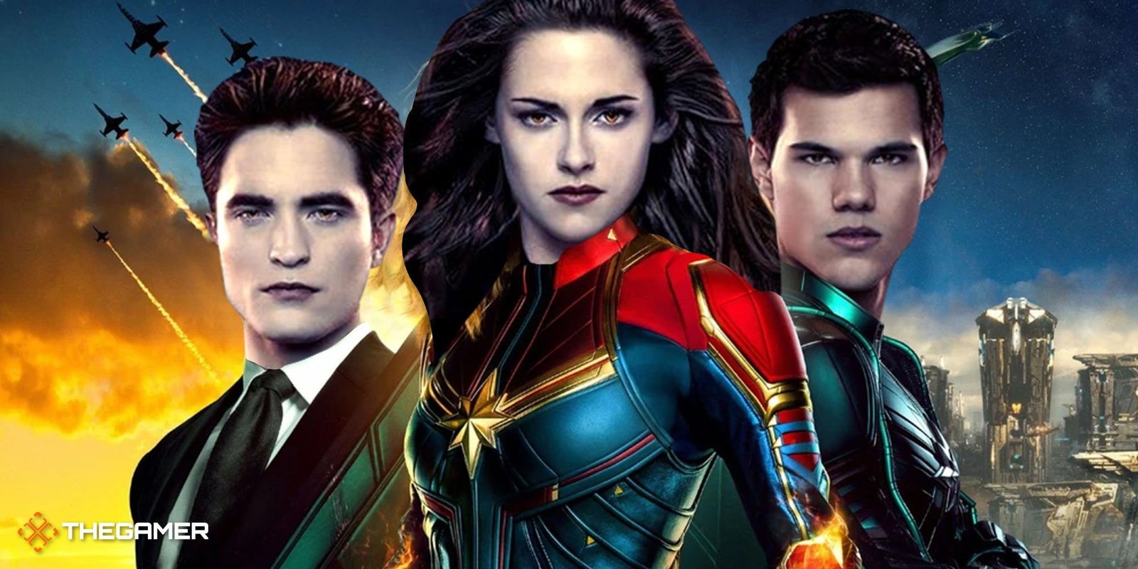 The Family Plan 3 Marvel heroes with the Twilight cast's heads