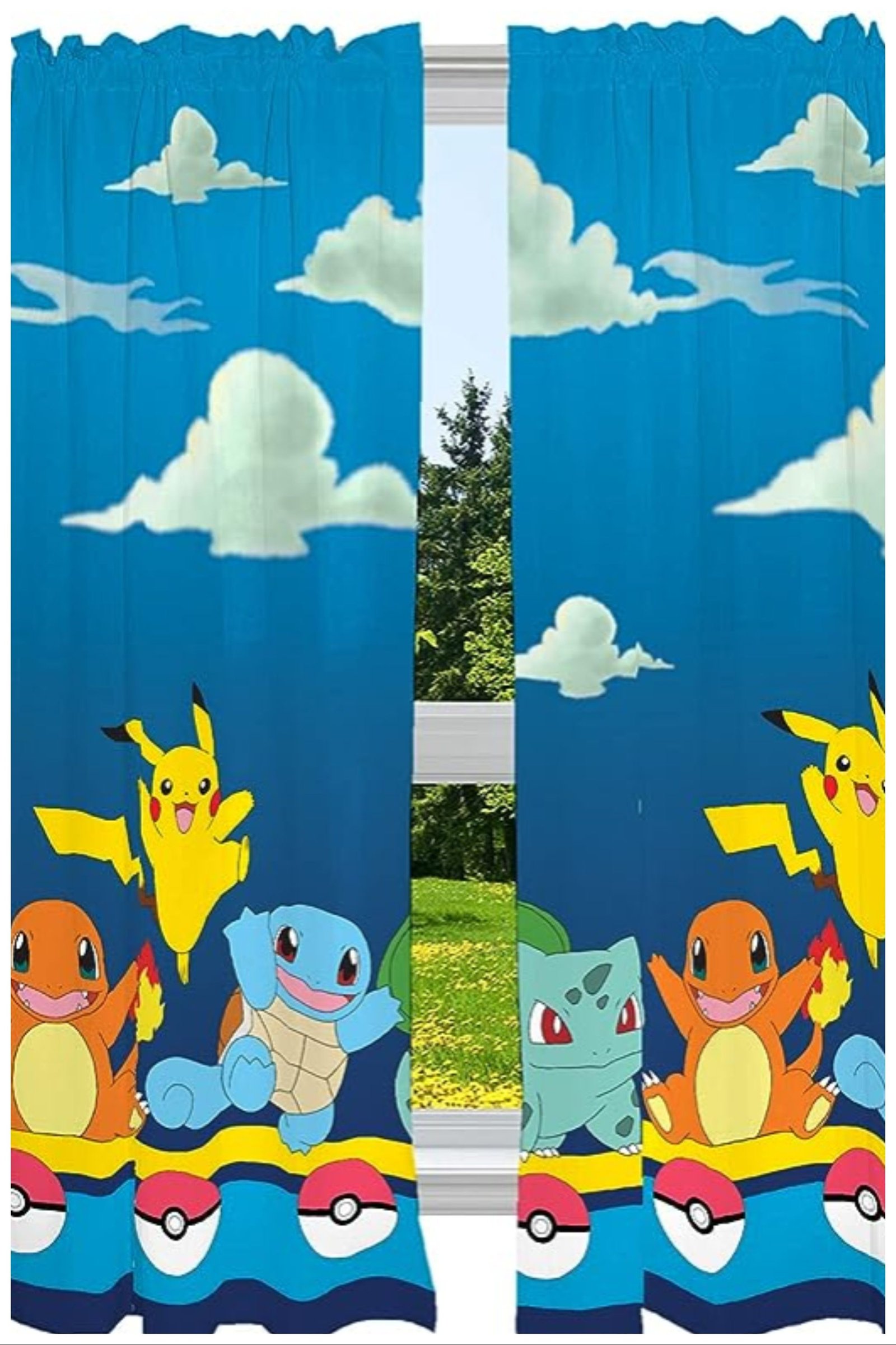 Best Pokemon Home Decor Gifts In 2024 5 pokemon curtains featuring pikachu and kanto starters