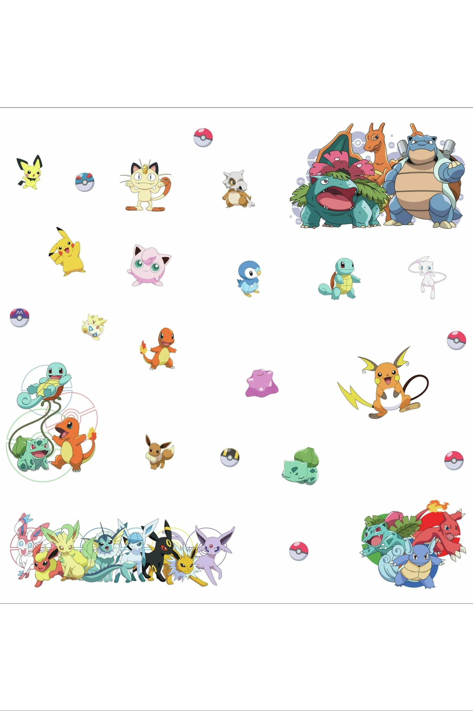 Best Pokemon Home Decor Gifts In 2024 8 pokemon peel and stick wall decals