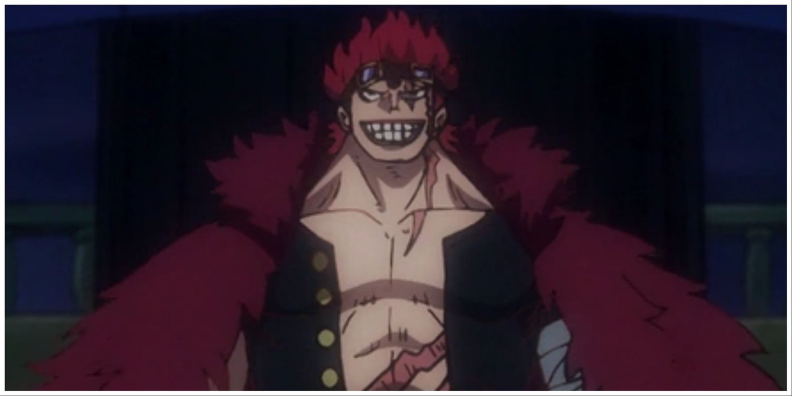 Eustass Kid from One Piece without his prosthetic arm