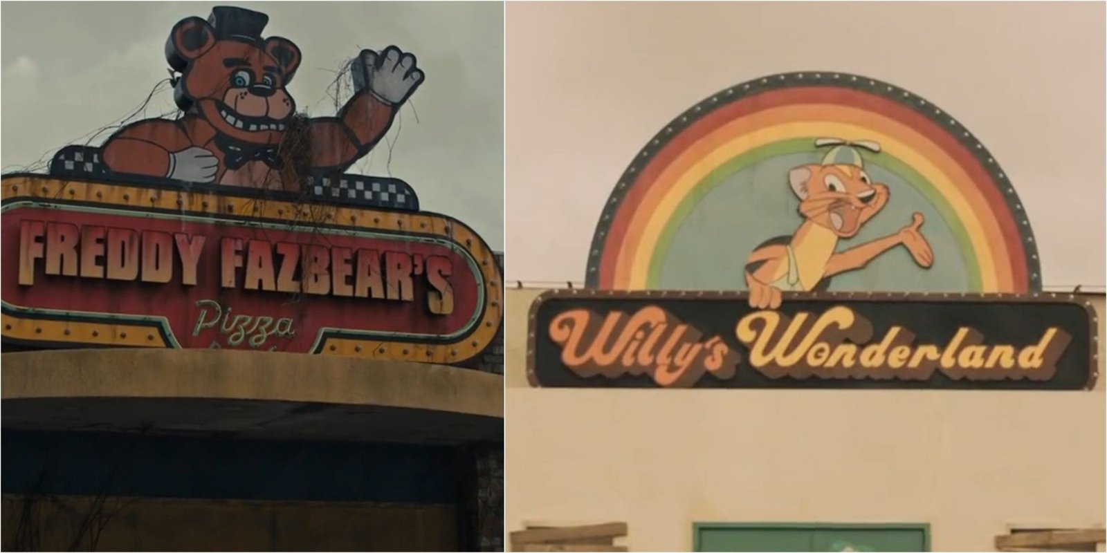 Five Nights At Freddy's VS Willys Wonderland: The Pizzeria Logos