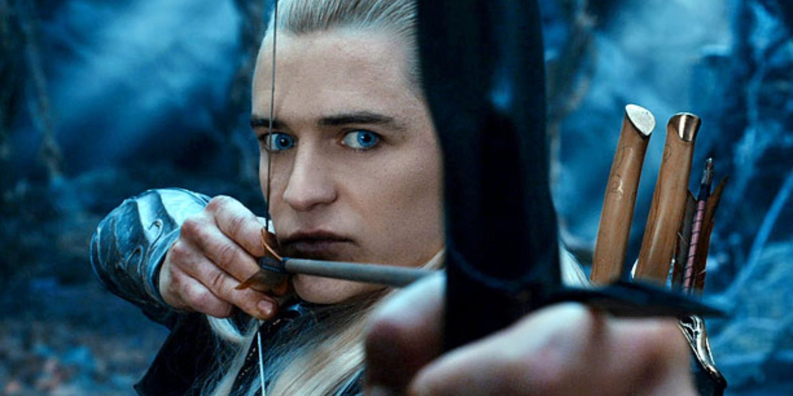 legolas close up of him aiming bow