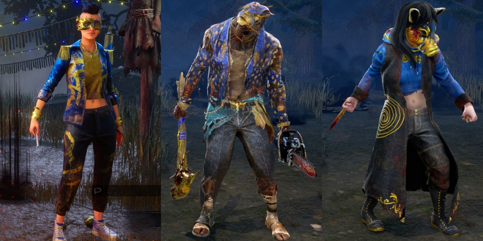The Best Survivor Skins In Dead By Daylight 13 Left to right: Nea, Hillbilly, and Pig in their Twisted Masquerade attire