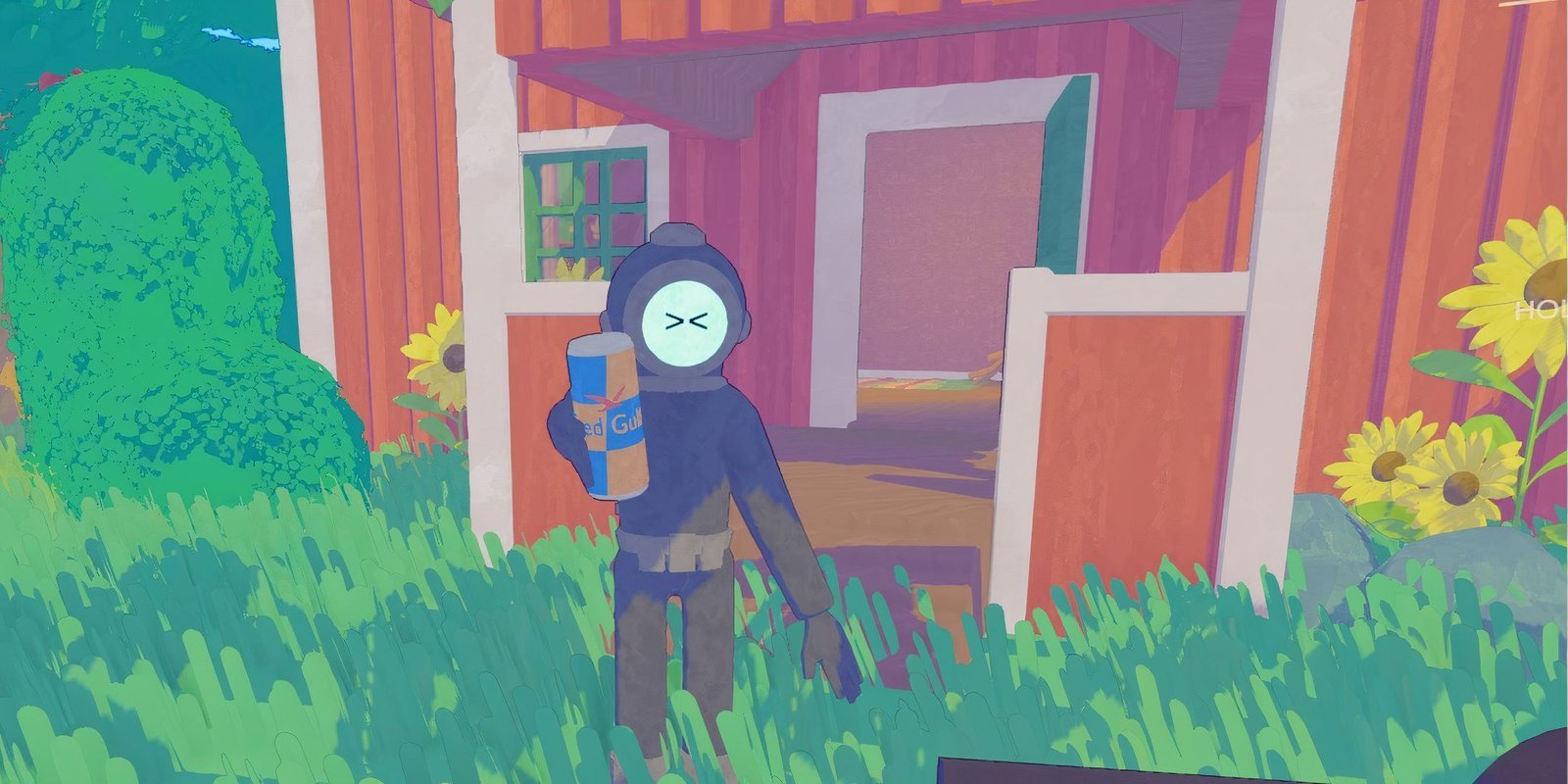 Content Warning: A player holds a can of Fredgull
