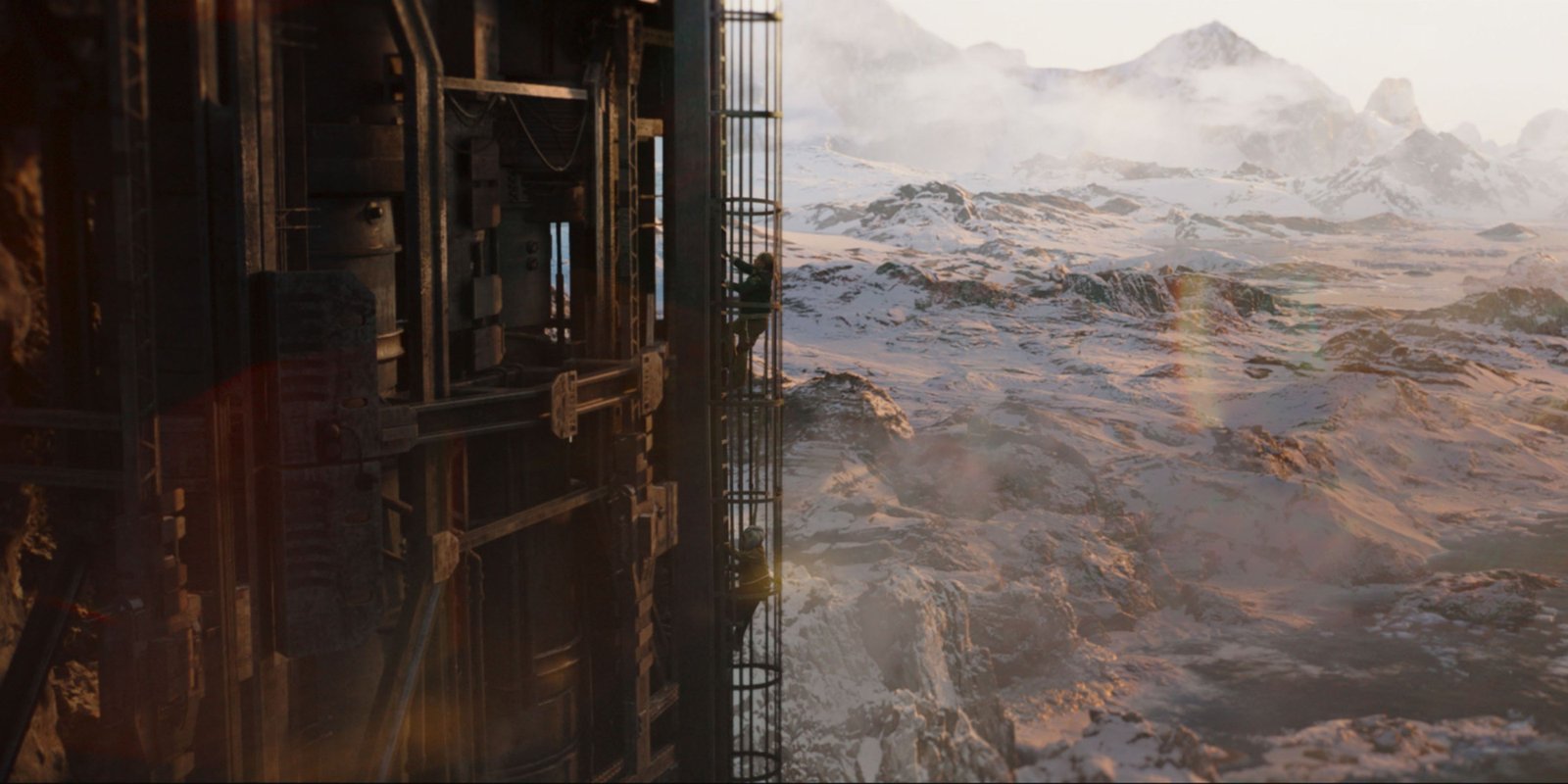 Climbing ladder in Star Wars Skeleton Crew