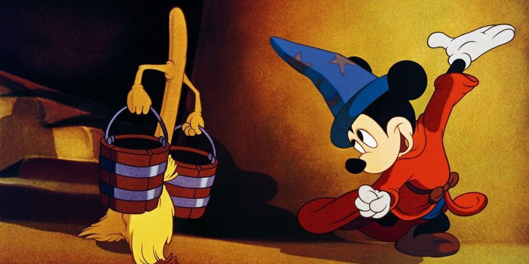 The Magician's Apprentice has a broom carry water.