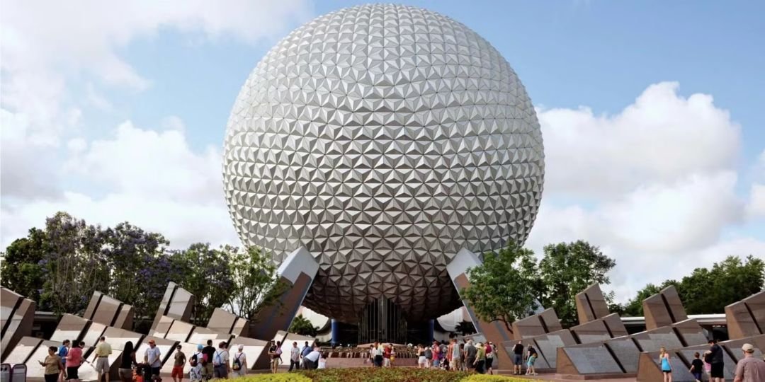 The EPCOT ball in the Disney parks.
