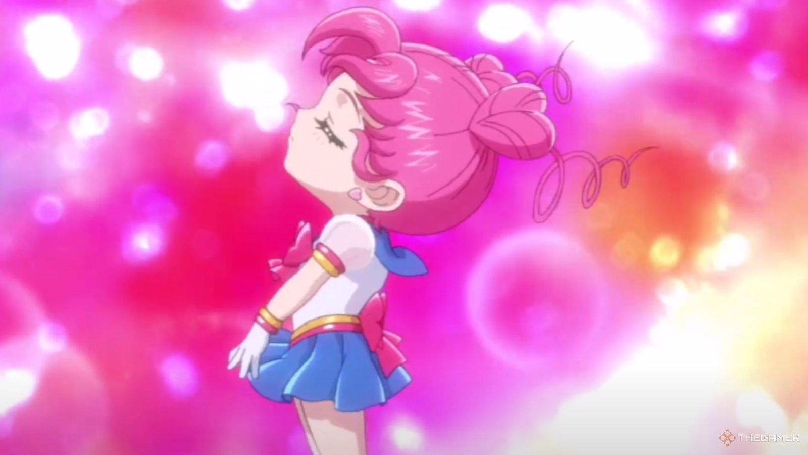 Sailor Chibi Chibi is in her transformation sequence.