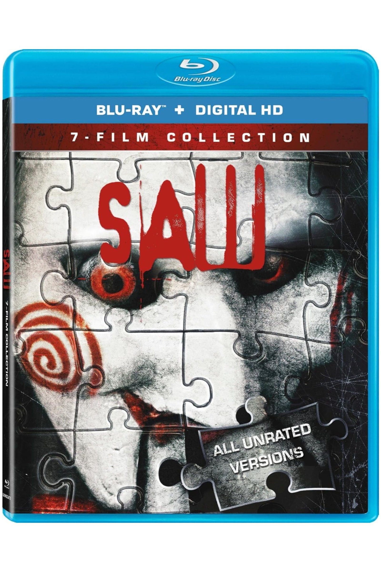 Best Horror Movie Blu-Rays For Halloween In 2024 4 saw seven film collection on blu-ray with billy the puppet on the cover