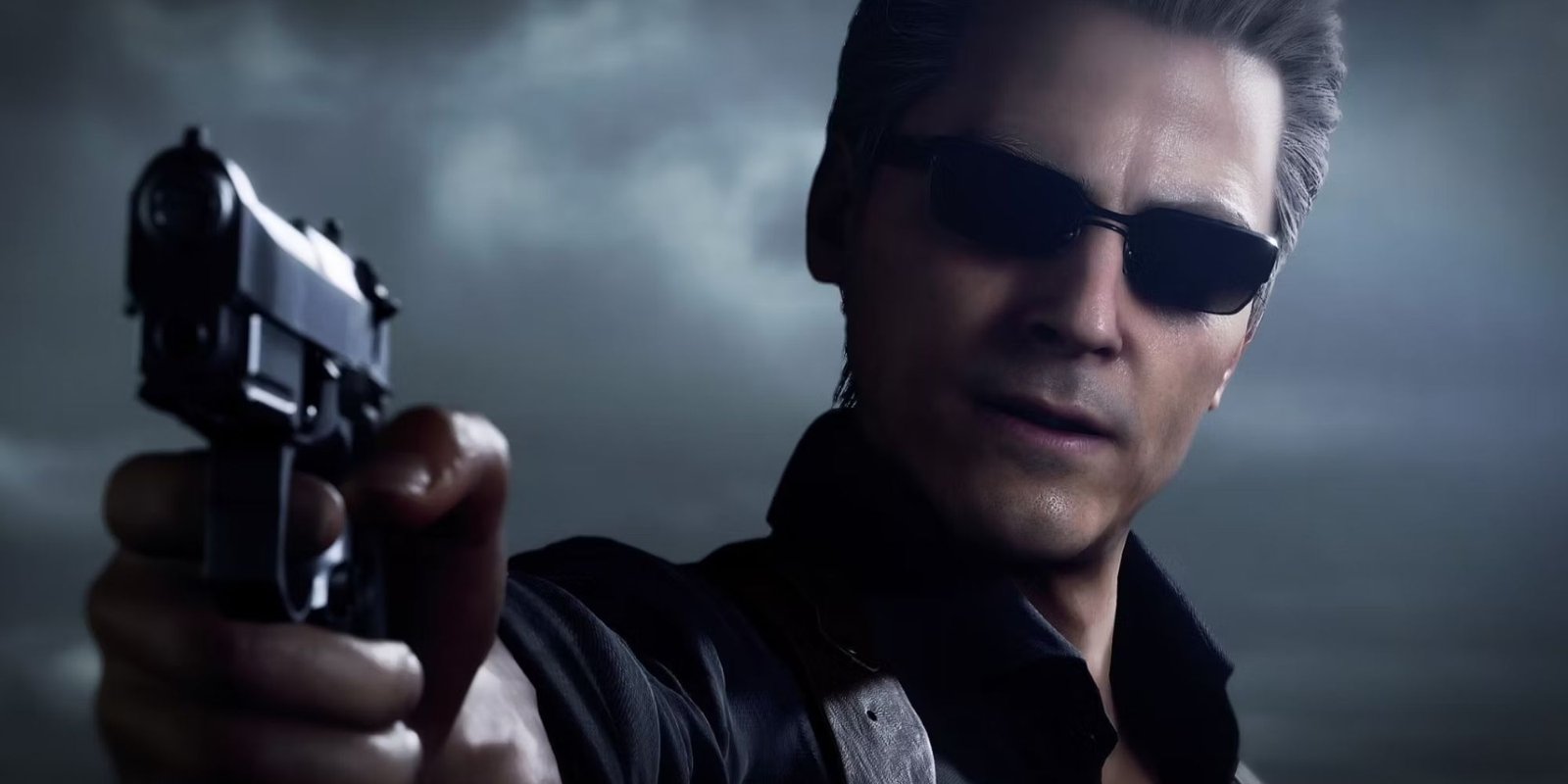 Ranking Resident Evil Characters But Number Of Appearances 10 Albert Wesker pointing a gun at an off-screen character in the Separate Ways DLC.