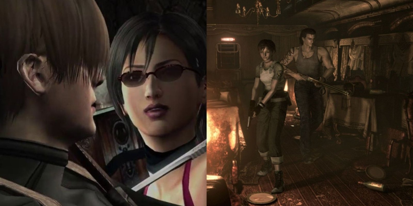 Ranking Resident Evil Characters But Number Of Appearances 8 Resident Evil Duos Featured Split Image Leon and Ada & Rebecca and Billy