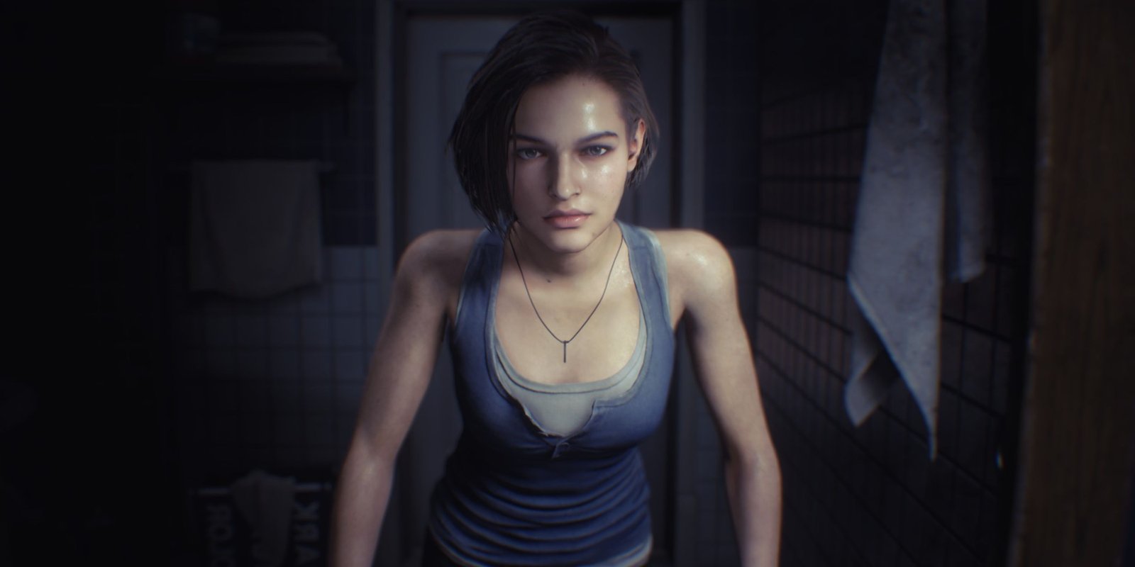 Ranking Resident Evil Characters But Number Of Appearances 13 Jill Valentine looks at her reflection in a mirror in Resident Evil 3.
