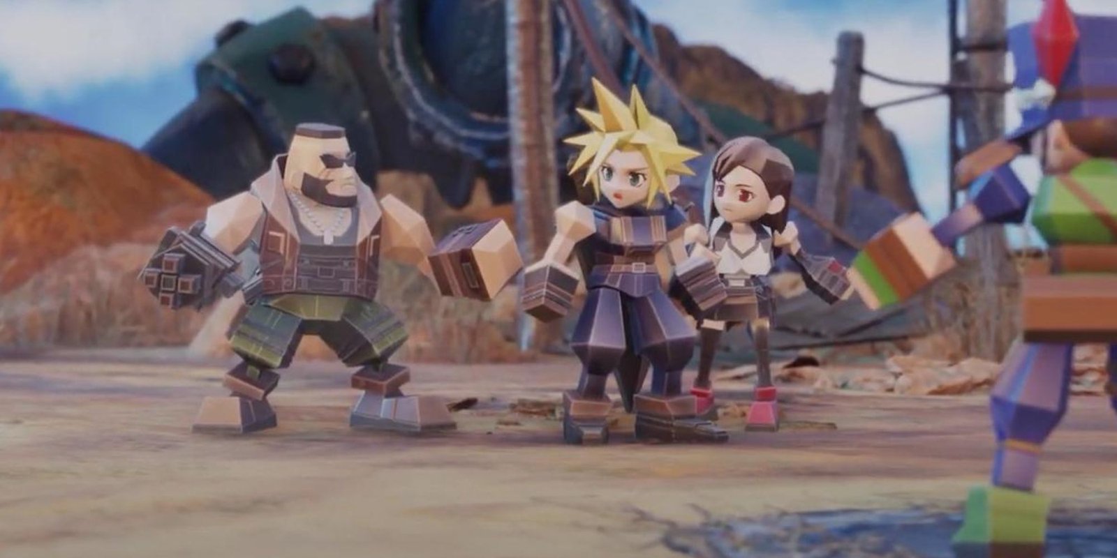 The Next Final Fantasy 7 Game Has To Stop With The Minigames 5 3D versions of Cloud, Barret and Tifa in Fort Condor