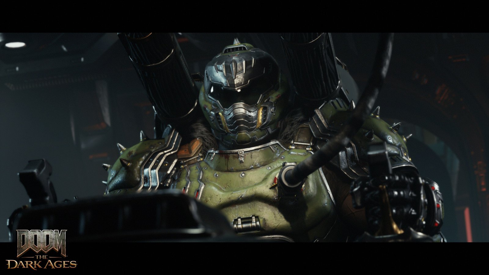 The Doom Slayer inside the Atlas mech.