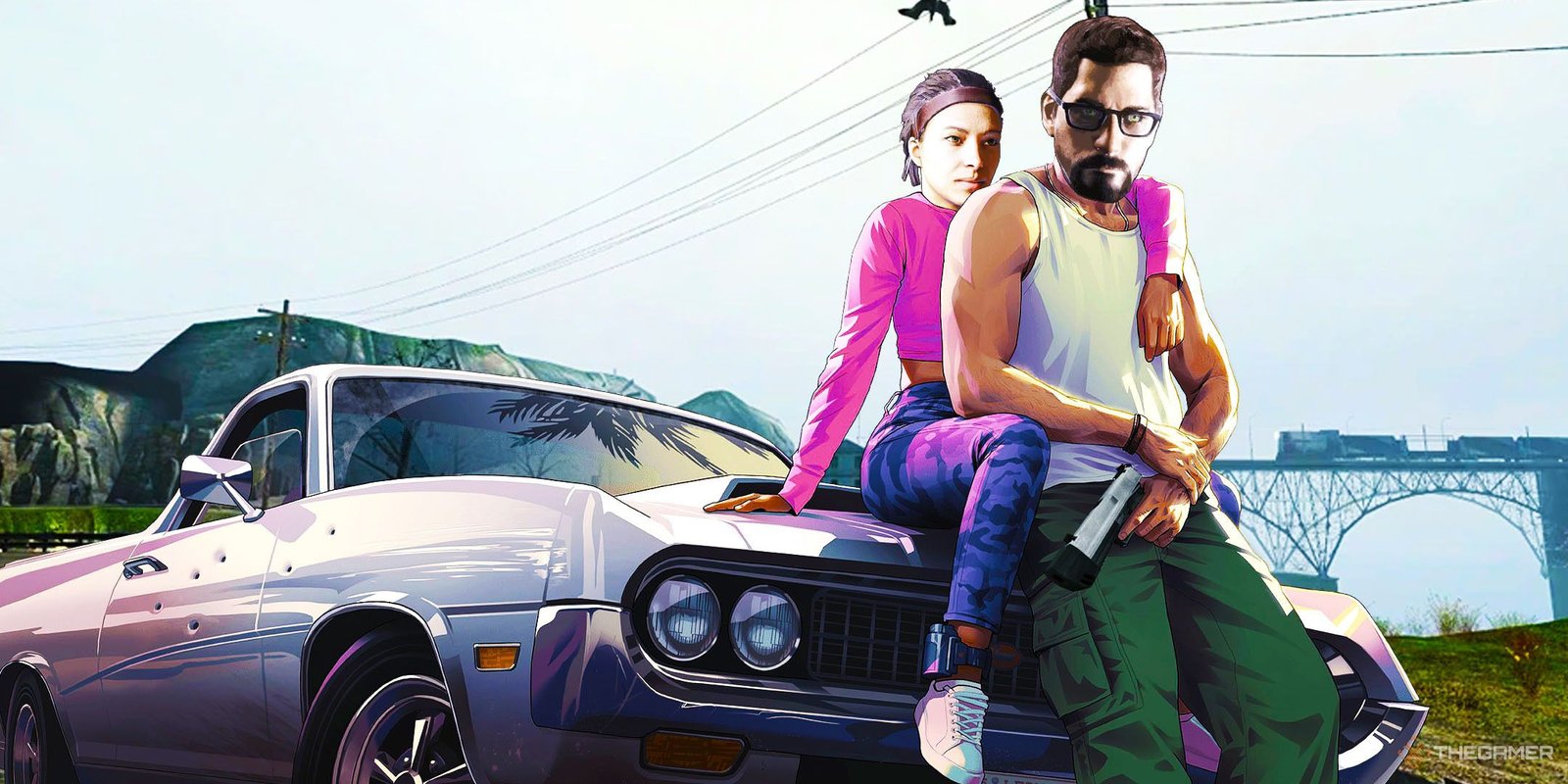 A $100 Price Tag Would Only Work For Grand Theft Auto 6 1 Art for GTA 6, but with Lucia and her partner's heads replaced with Alyx and Gordon from Half-Life.