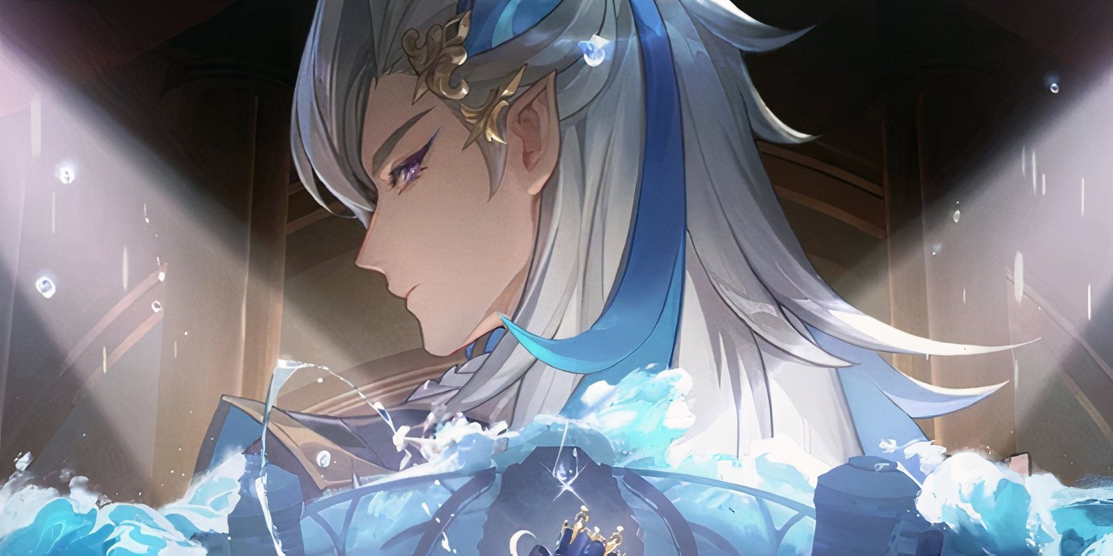 Best Characters For An Overload Team In Genshin Impact 1 Closeup of Neuvillette's face from the back in Genshin Impact.