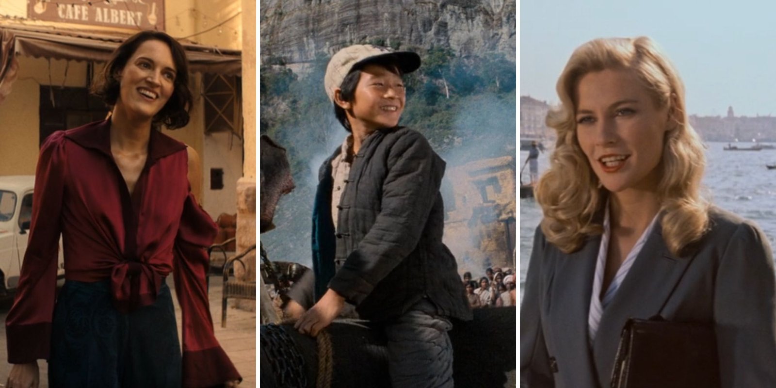 10 Best Characters In The Indiana Jones Franchise 8 Indiana Jones Wombat stands on the street, Short Round rides an elephant, Else stands by the water
