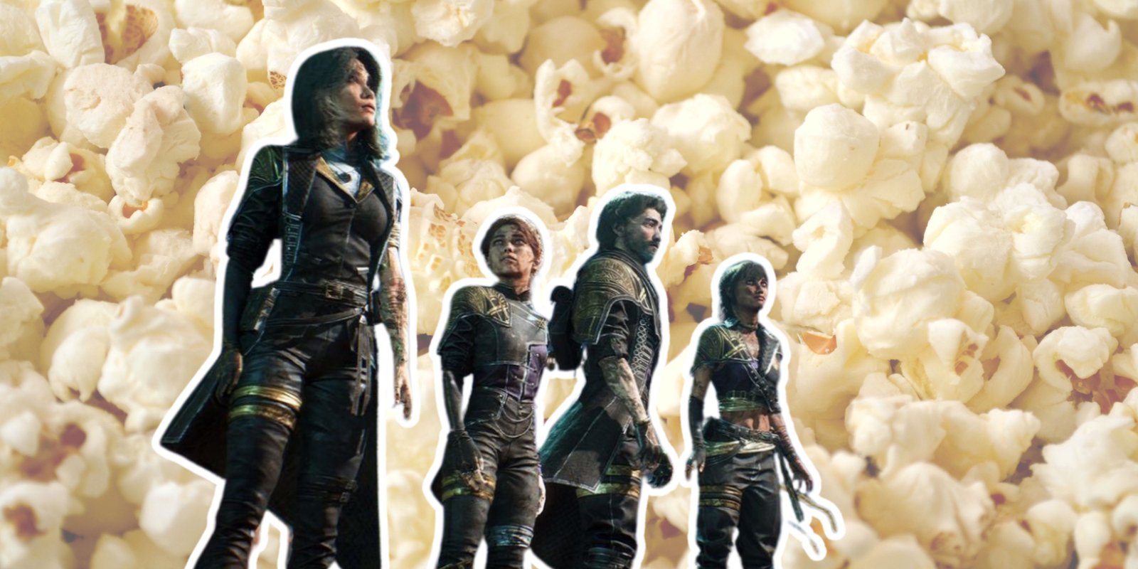 Expedition 33 Can Only Be A Masterpiece Or A Misfire 3 Clair Obscur cast in front of popcorn