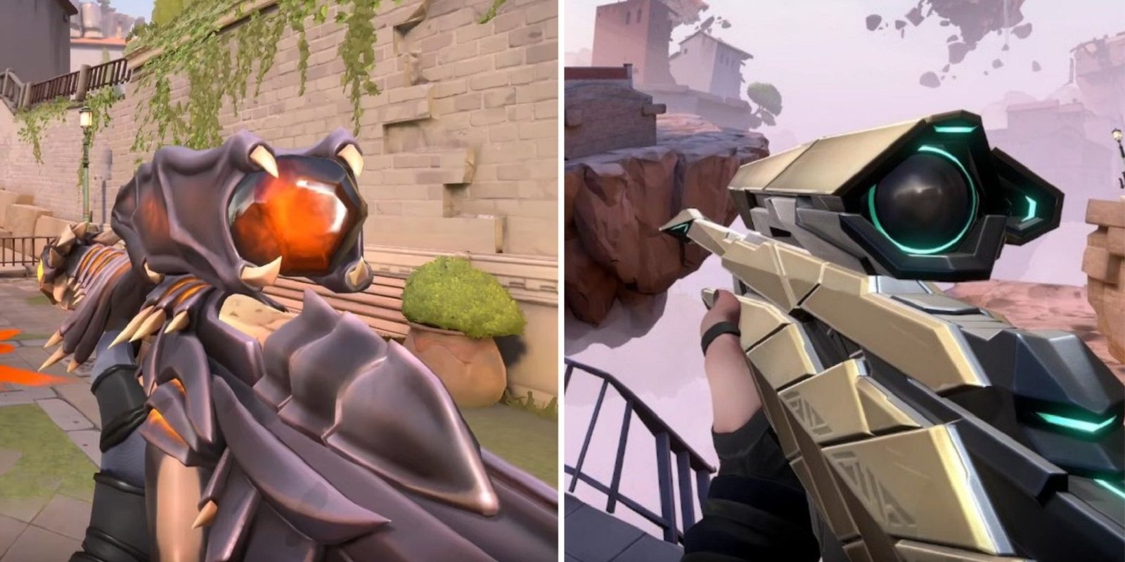 Best Spectre Skins In Valorant, Ranked 15 An image of the Elderflame Operator and Araxys Operator