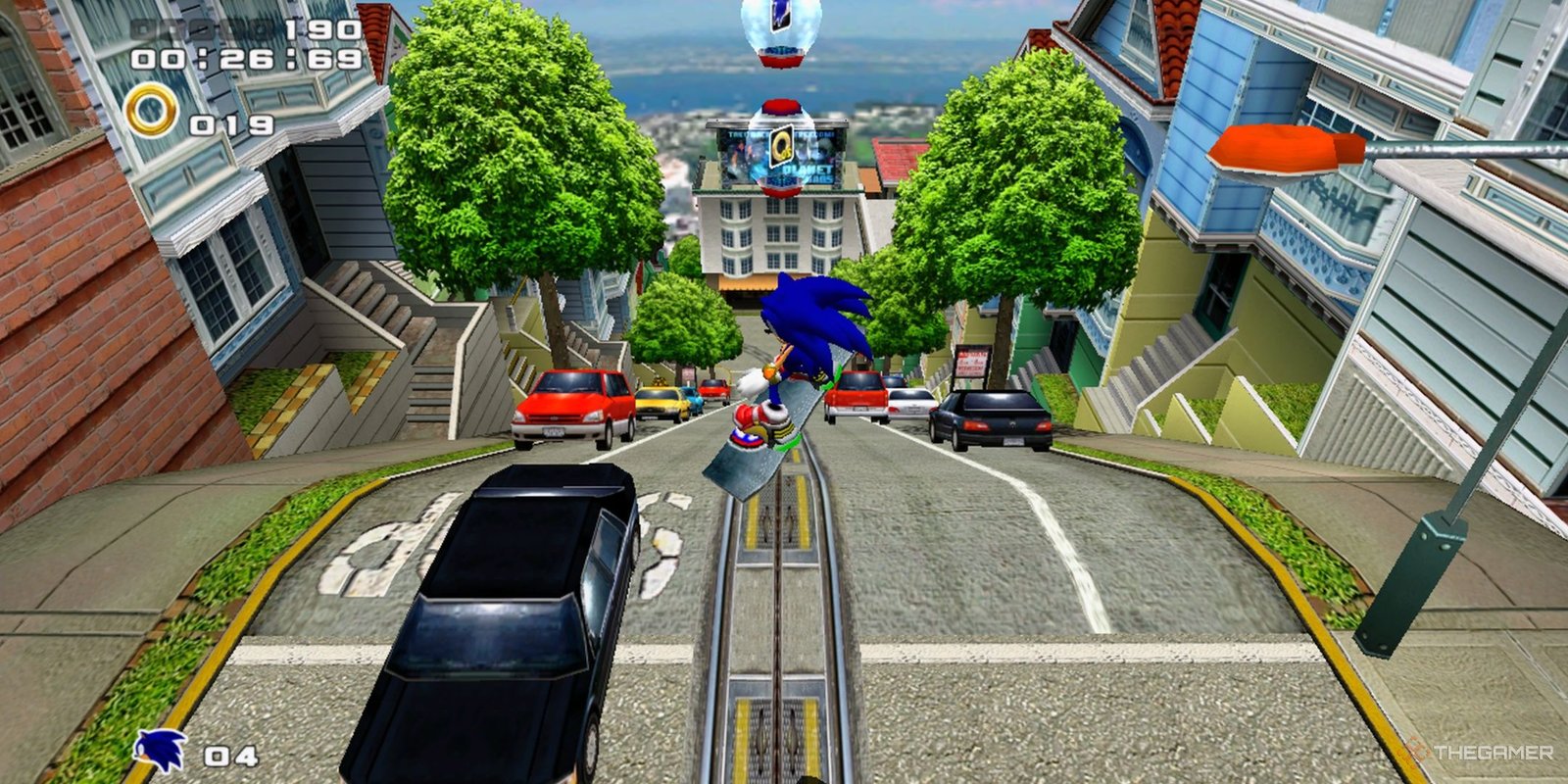 Sonic And Uncharted Have The Same Core Appeal 1 Sonic skating through City Escape in Sonic Adventure 2.
