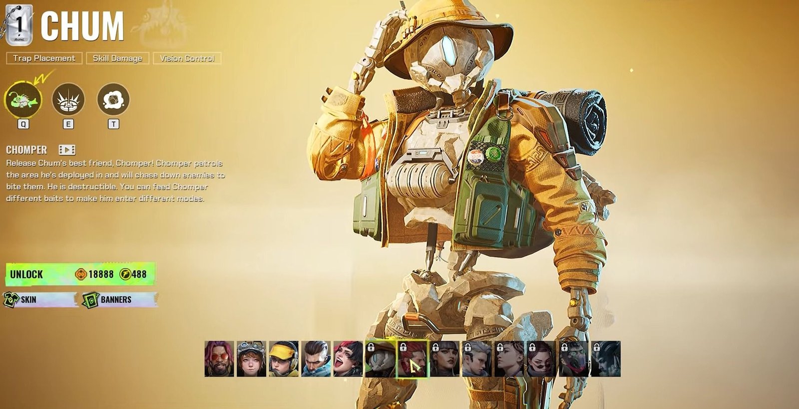 chum character select screen in fragpunk