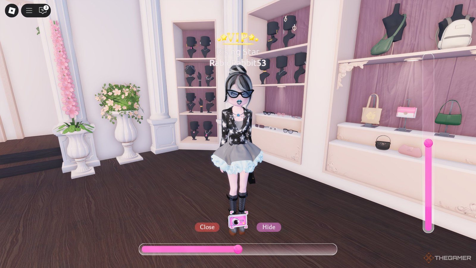 Starlight outfit is shown in Roblox: Dress To Impress.