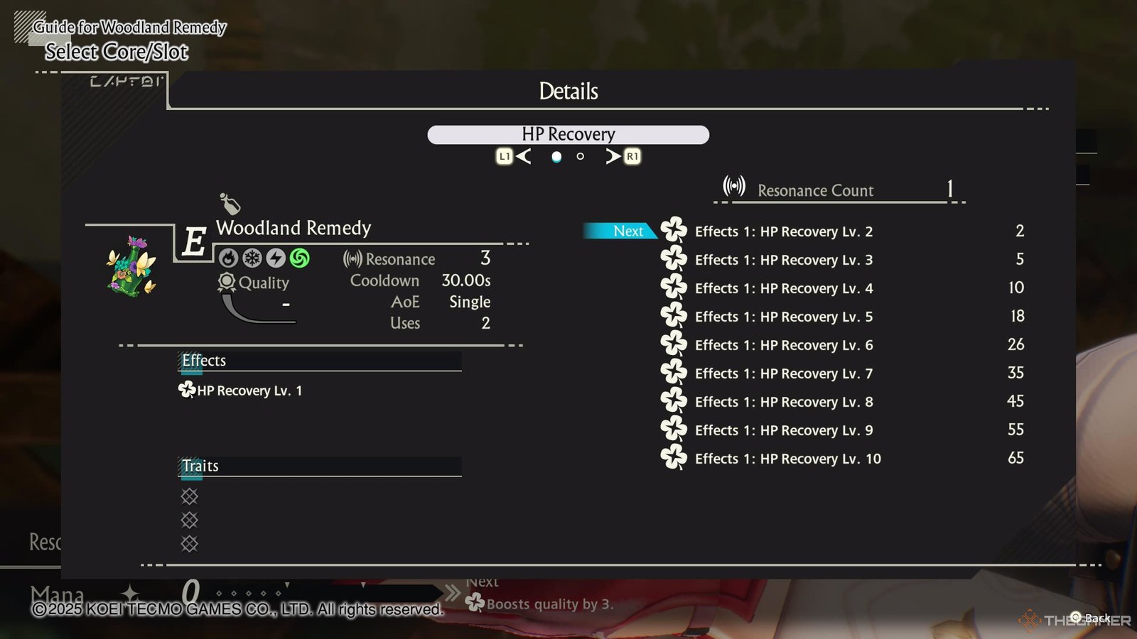 Details for the Woodland Remedy in Atelier Yumia