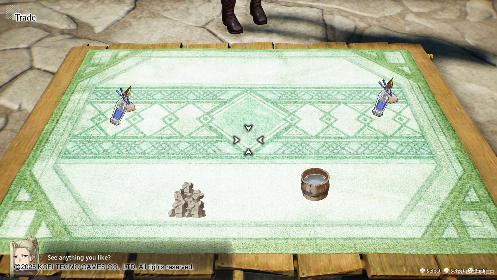 The bartering table in Atelier Yumia