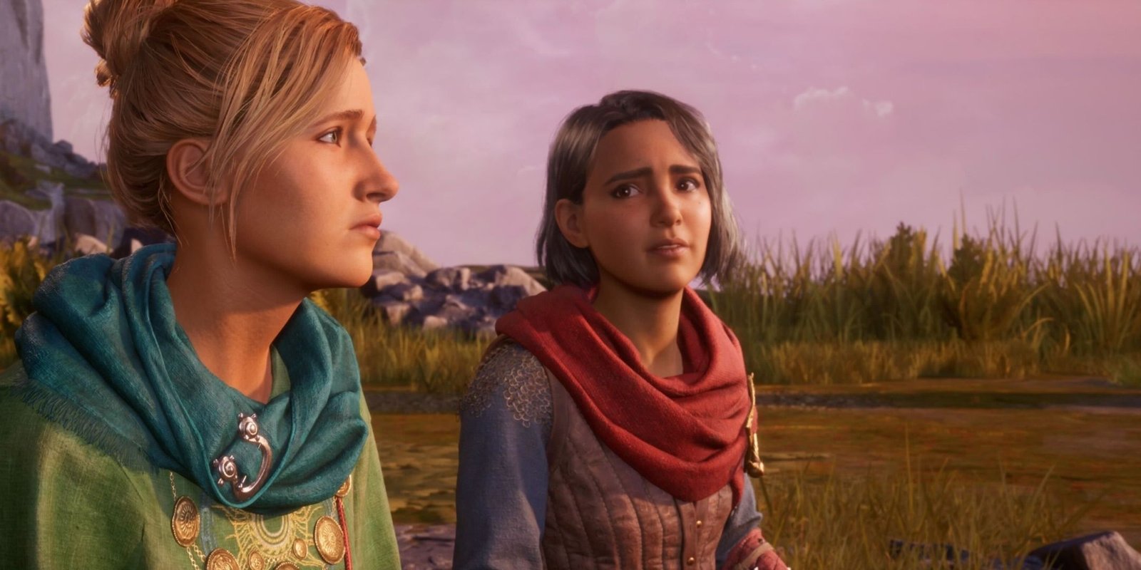 Split Fiction's Story Isn't Serious Or Silly Enough To Work 2 Split Fiction screenshot of Mio looking at Zoe.