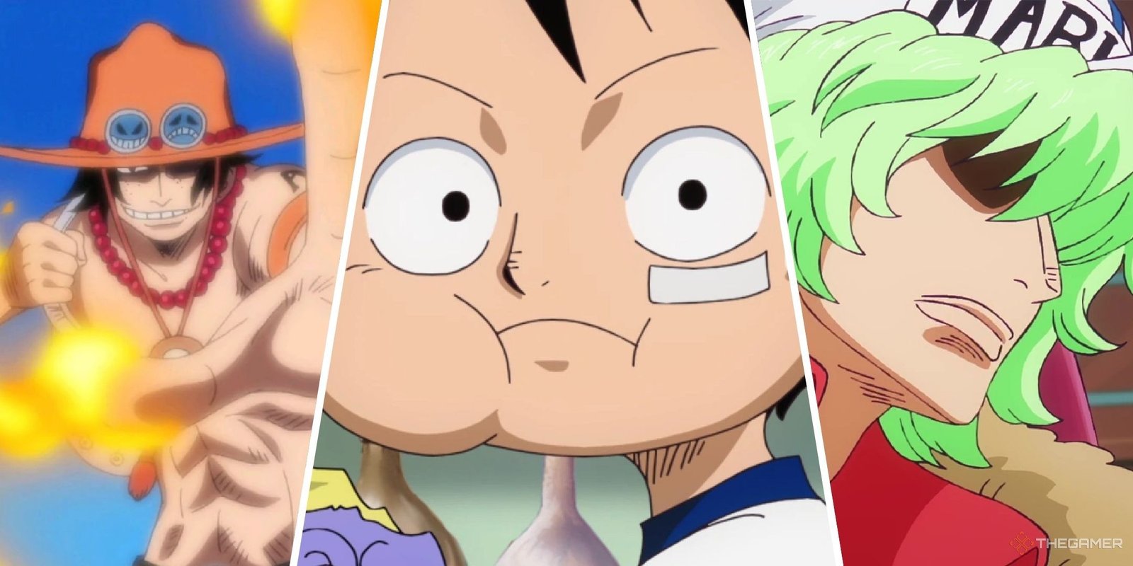 Best Female Characters In One Piece 12 One Piece image showing Ace, Luffy and Grus.